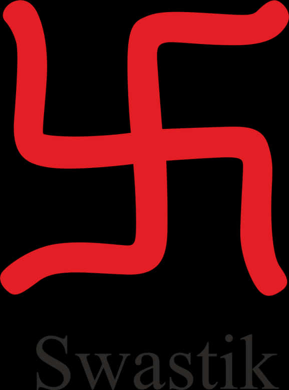 A Red Symbol On A Black Background
