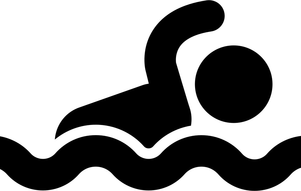 A Black And White Image Of A Person Swimming