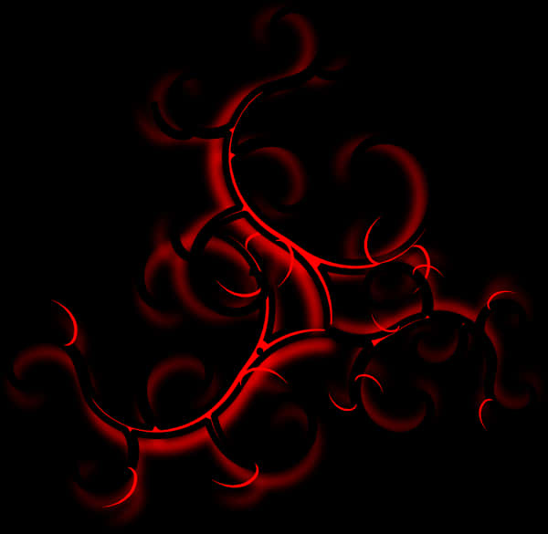A Red And Black Swirly Design
