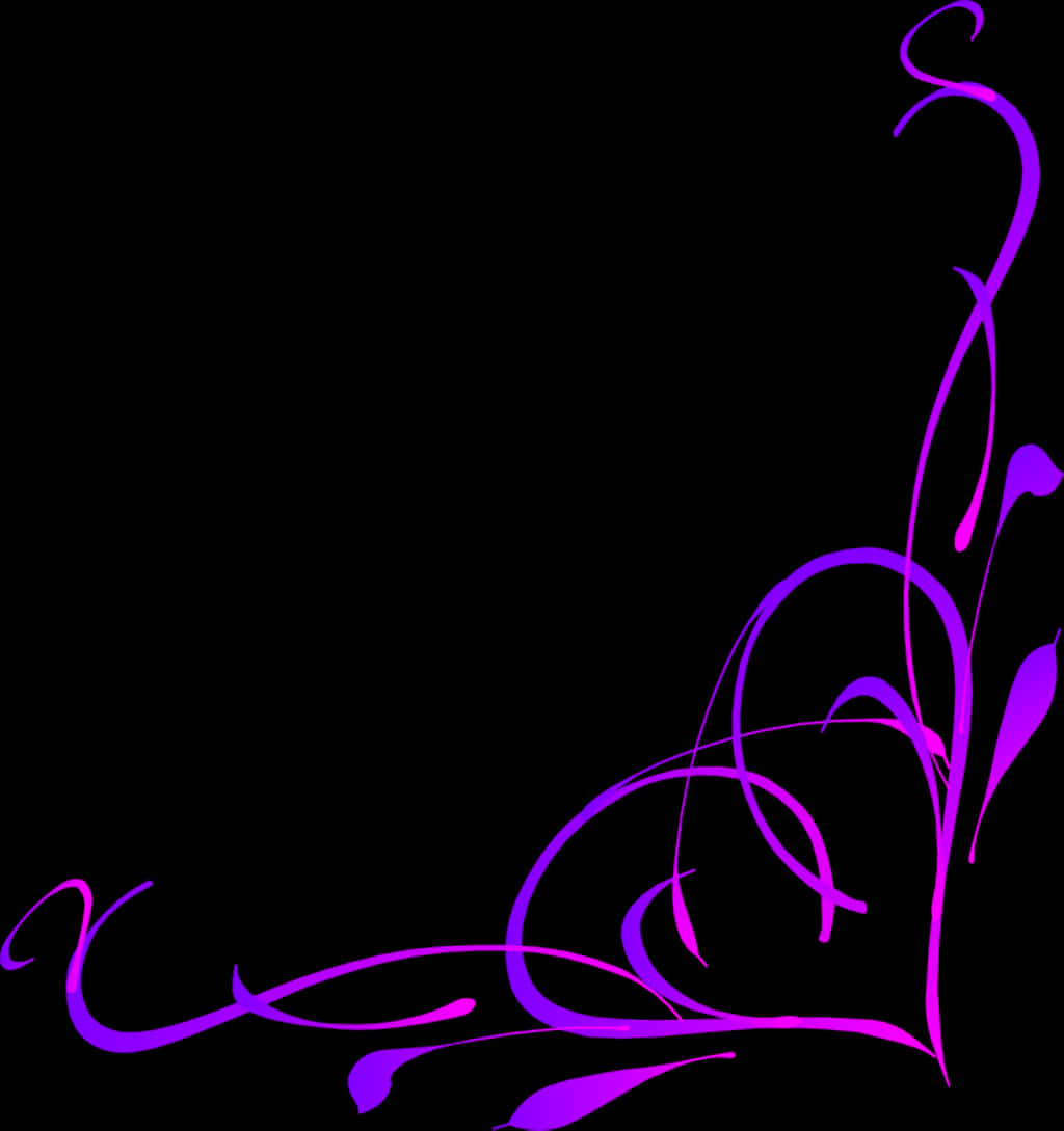 A Purple Swirls On A Black Background