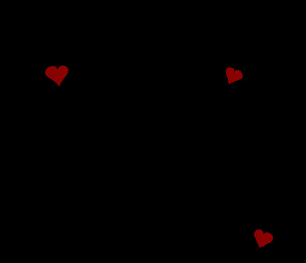 A Black Background With Red Hearts