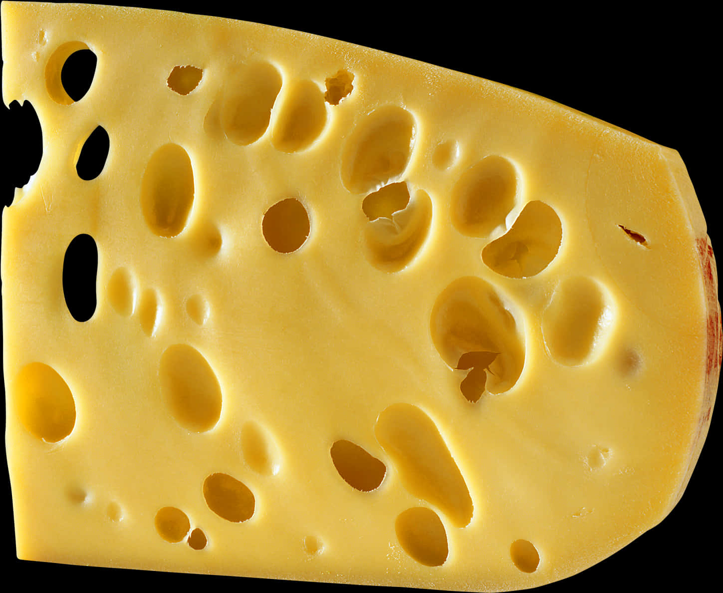 A Piece Of Cheese With Holes