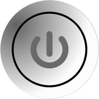 A Black Power Button With A Black Background