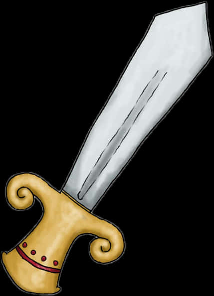 A Cartoon Of A Sword
