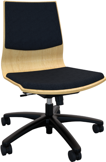 A Chair With A Black Cushion