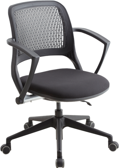 A Black Office Chair With A Black Back