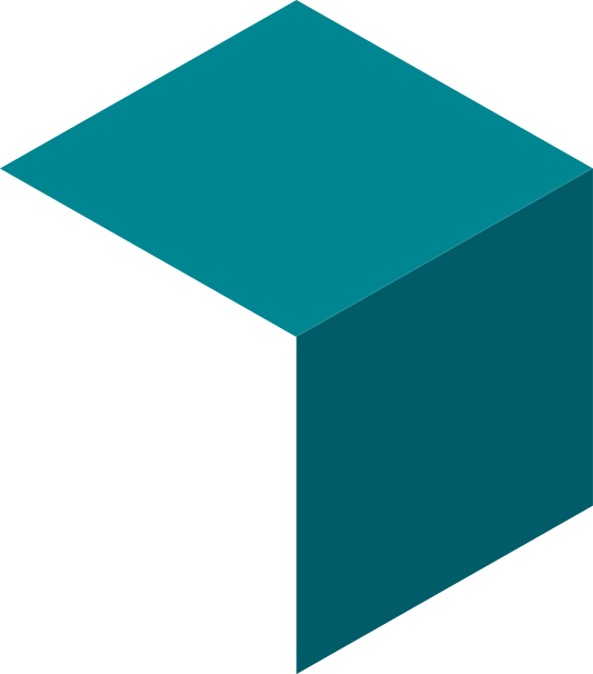 A Blue Cube With Black Background