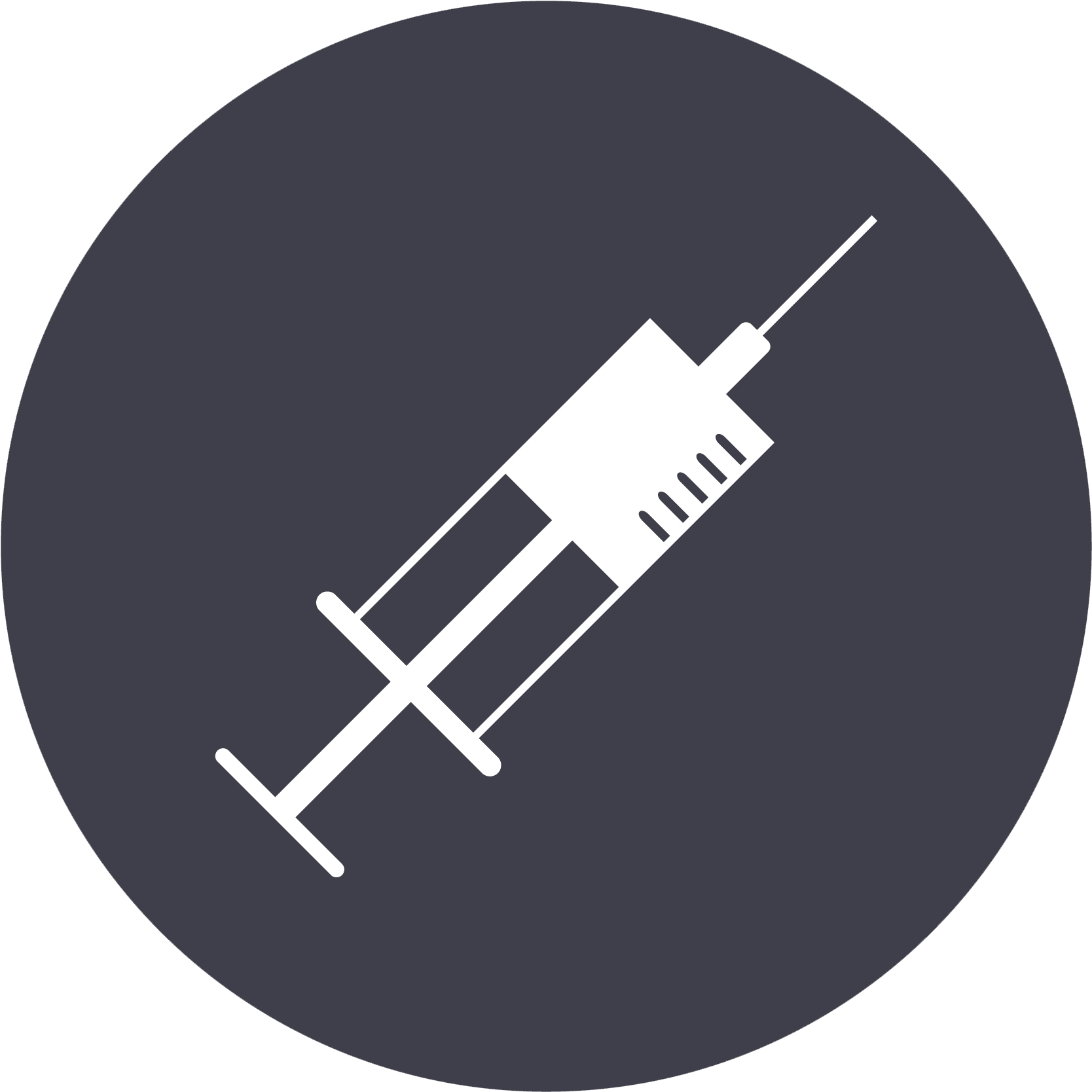 A White Syringe With A Needle