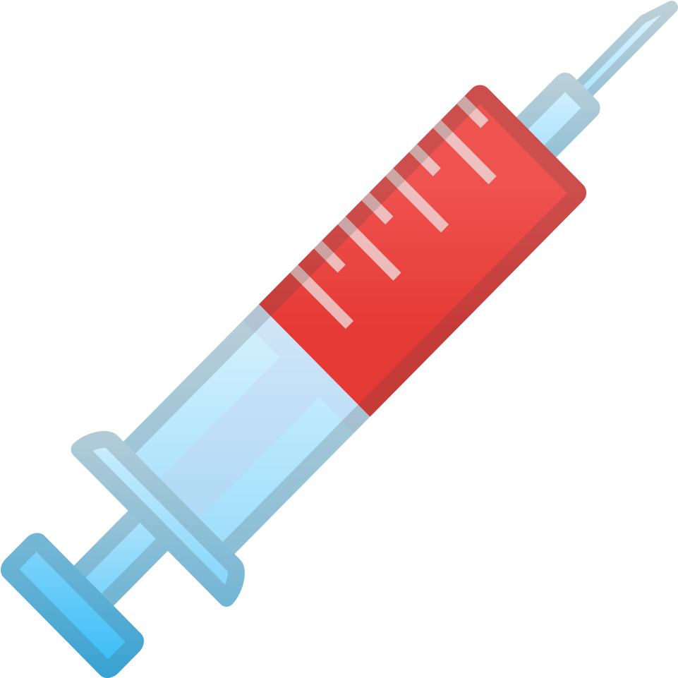 A Syringe With A Red Lid