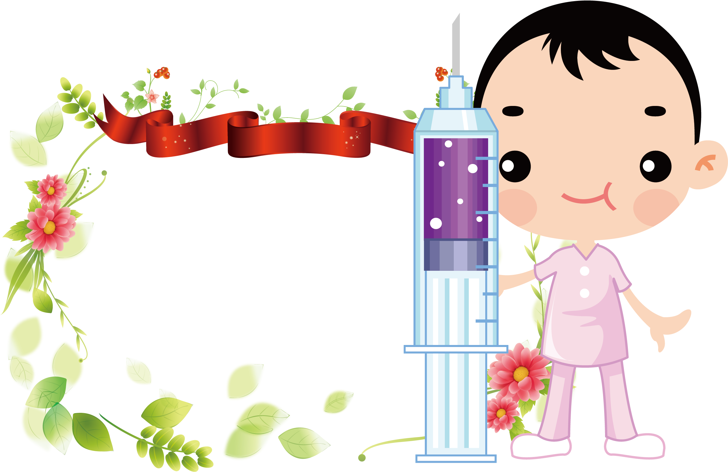 A Cartoon Of A Nurse Holding A Syringe