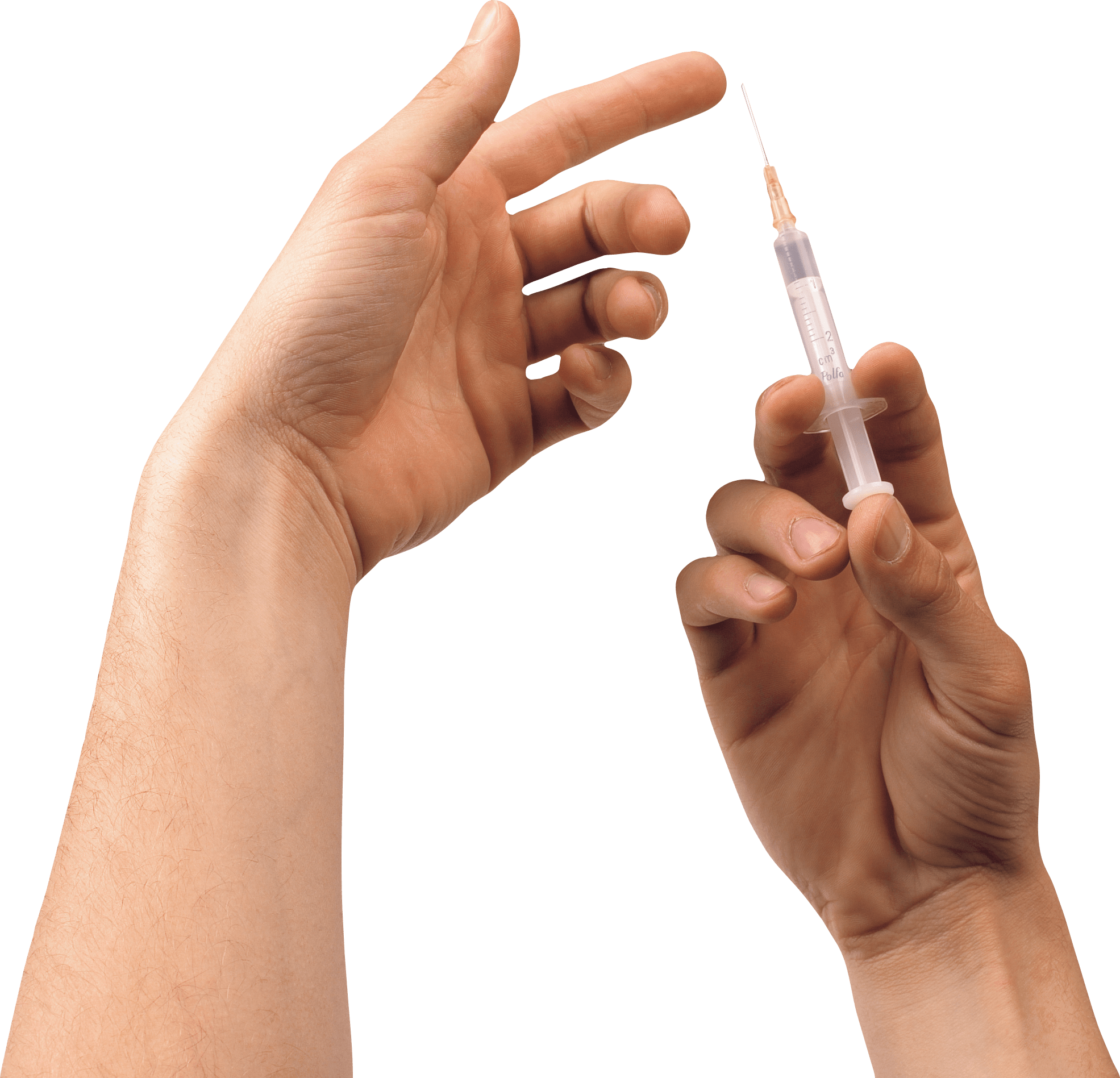 A Person Holding A Syringe