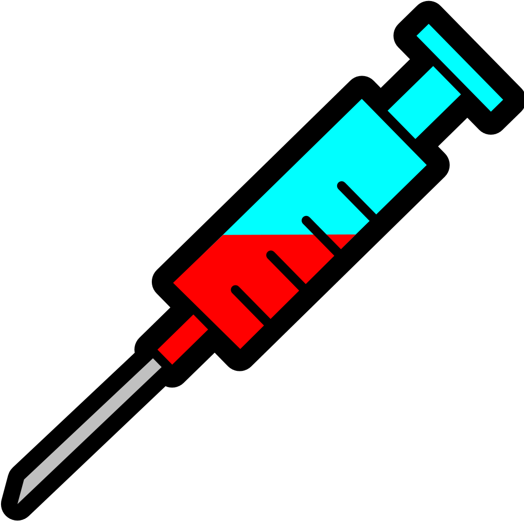 A Syringe With A Red Liquid
