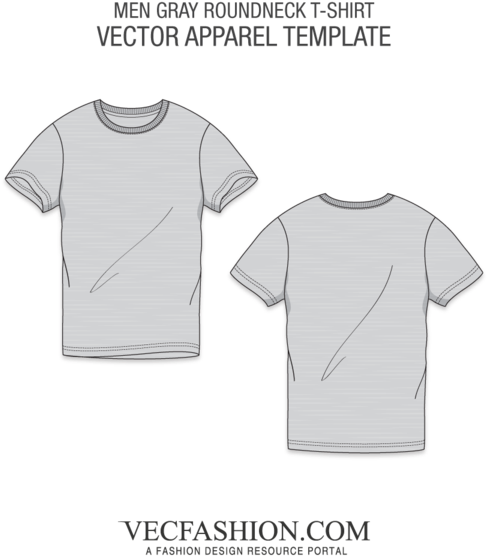 A Front And Back View Of A White T-shirt