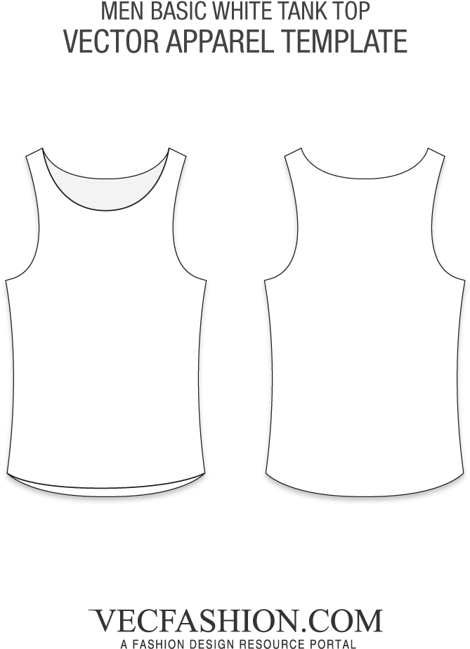 A White Tank Top With Black Background