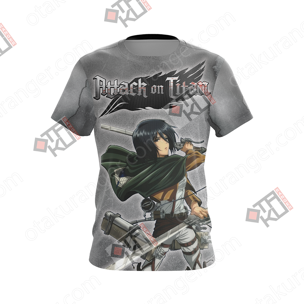 T-shirt With Mikasa Ackerman Design