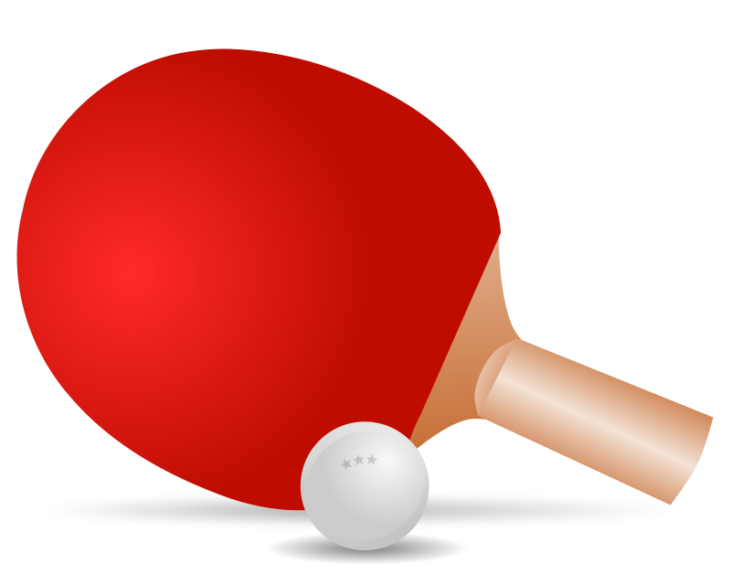 A Red Paddle And Ball