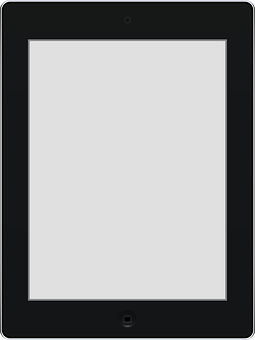 A Black Rectangular Device With A White Screen