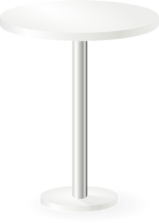 A White Round Table With A Round Top