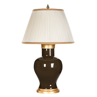A Brown And Gold Lamp