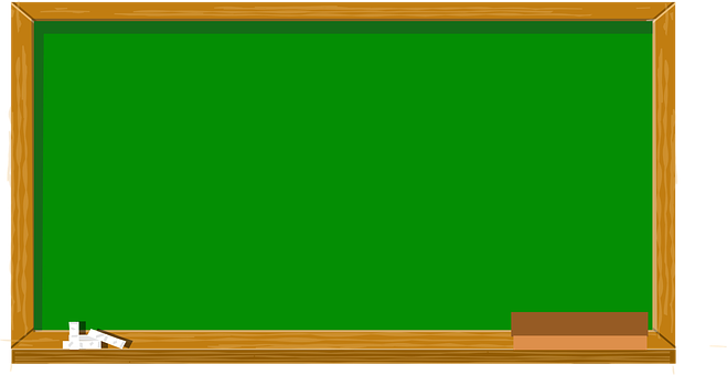 A Green Chalkboard With A Eraser