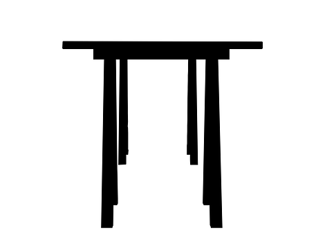A Black Table With Legs