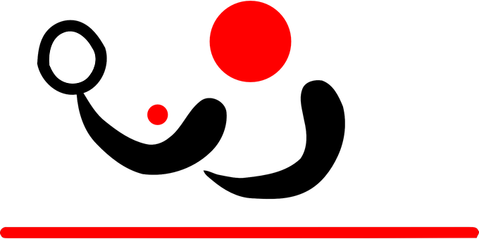 A Red Circle And Black Background