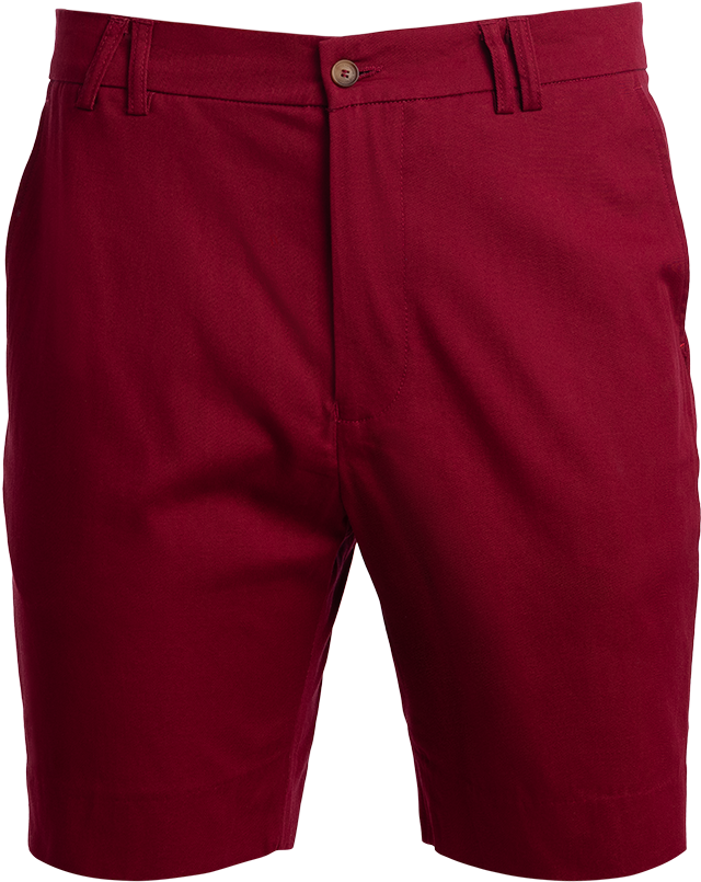 A Red Shorts With A Belt