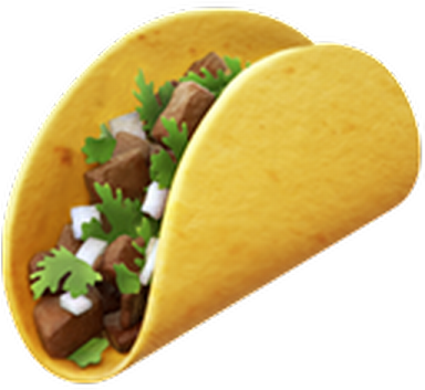 #taco #emoji #whatsapp #food #mexico #comida #mexicano - Iphone Taco Emoji, Hd Png Download