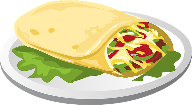 A Burrito On A Plate