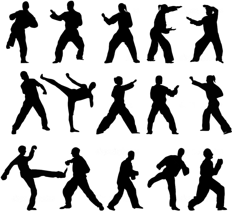Taekwondo Martial Arts Kick Karate Vector Graphics - Taekwondo Figures, Hd Png Download