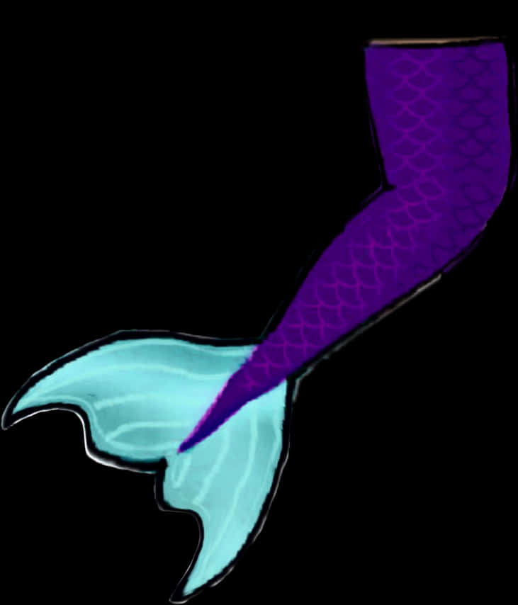 A Purple And Blue Mermaid Tail