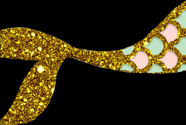 A Gold Glittery Fish Tail