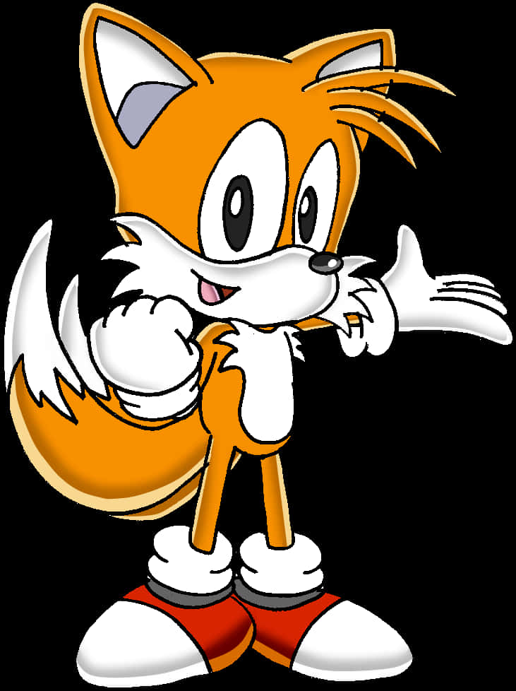 Cartoon Fox With White Feet And White Shoes