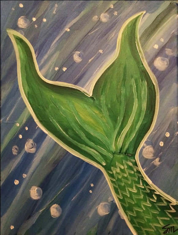 A Painting Of A Mermaid Tail