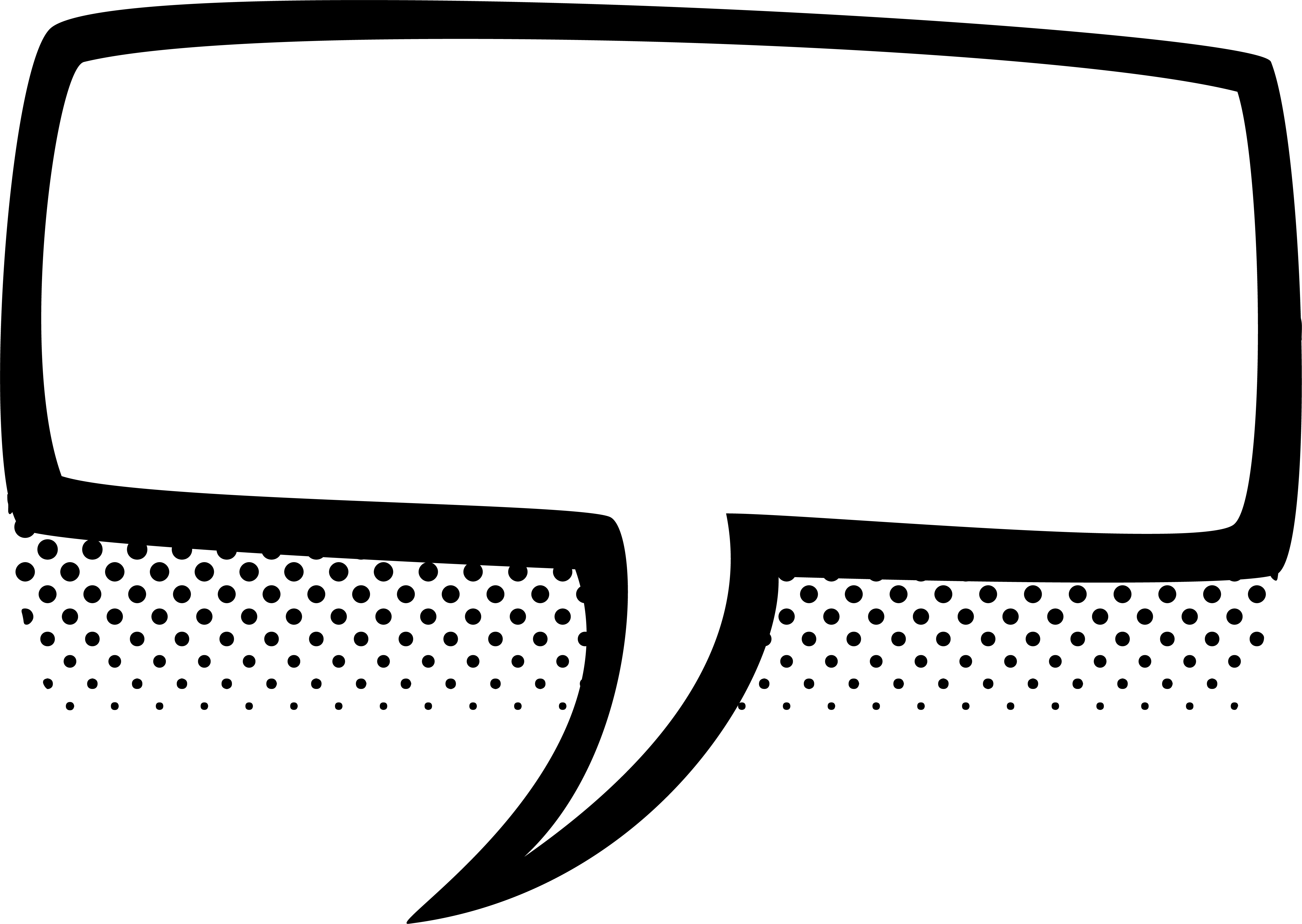 A White Speech Bubble On A Black Background