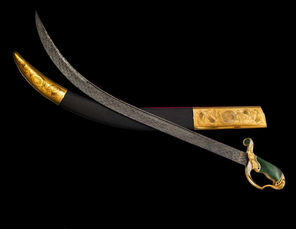 A Sword With A Gold Handle