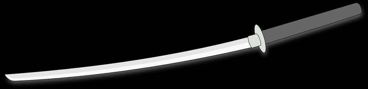 A White Sword On A Black Background