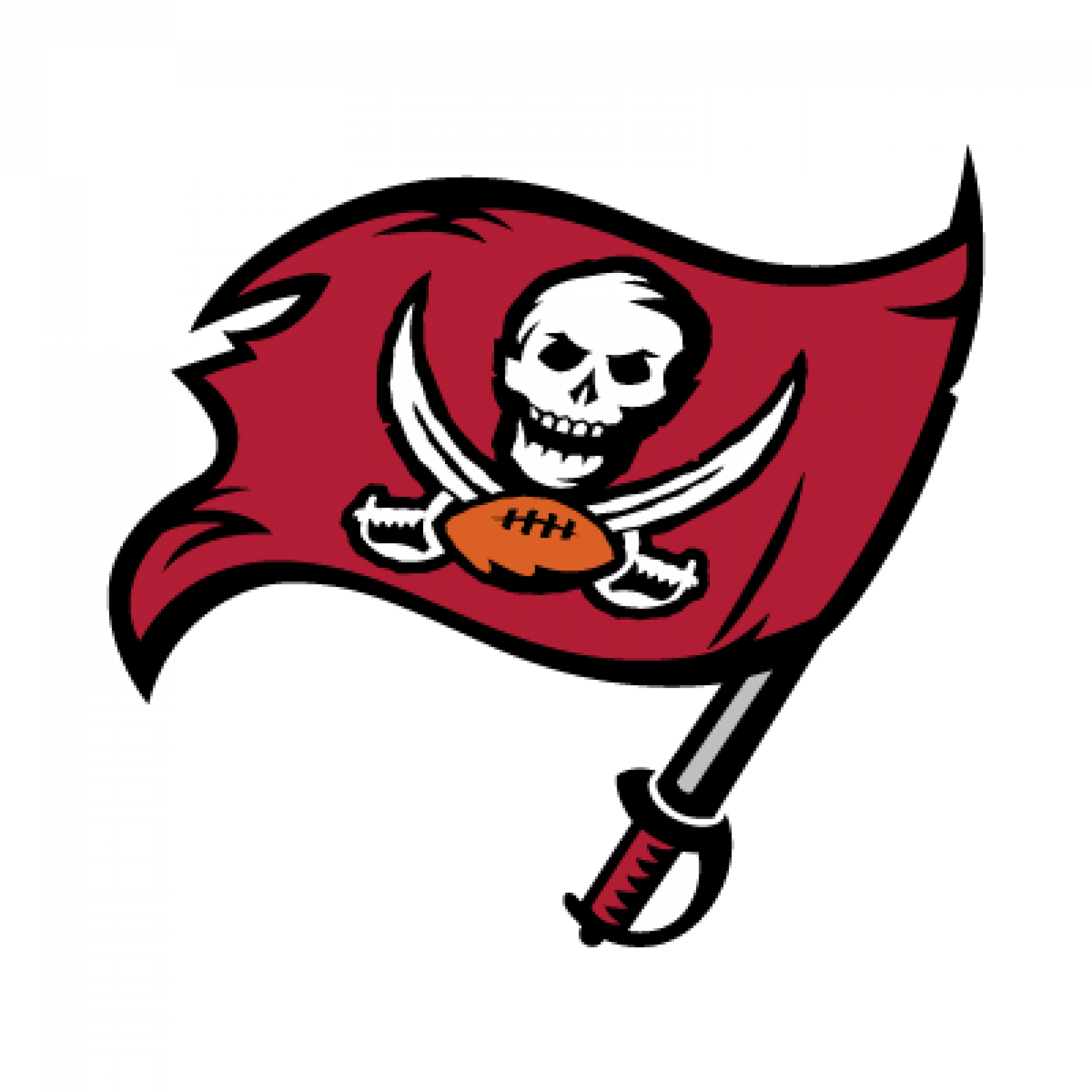 A Flag With A Skull And A Football