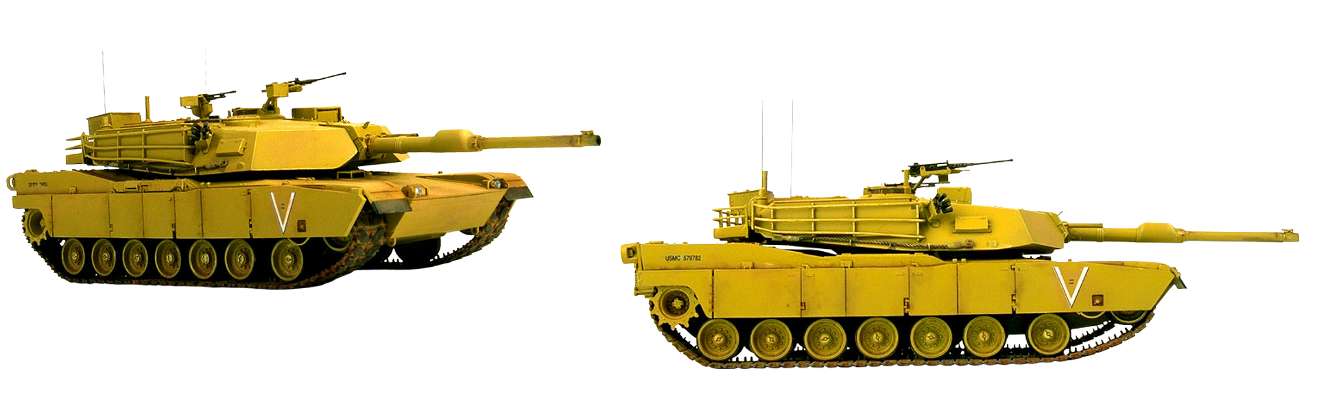 A Yellow Tank With A Gun