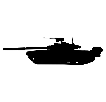A Silhouette Of A Tank