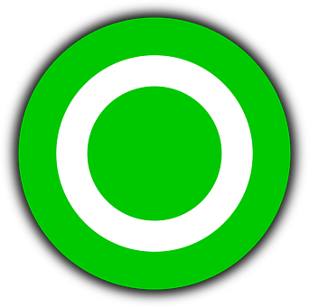 A Green Circle With White Circle In Center