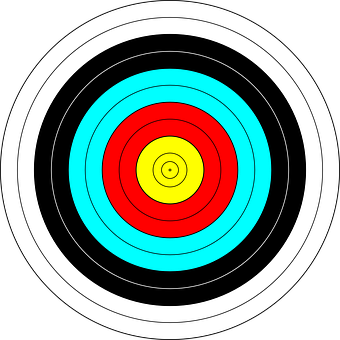 A Colorful Target With Black Background