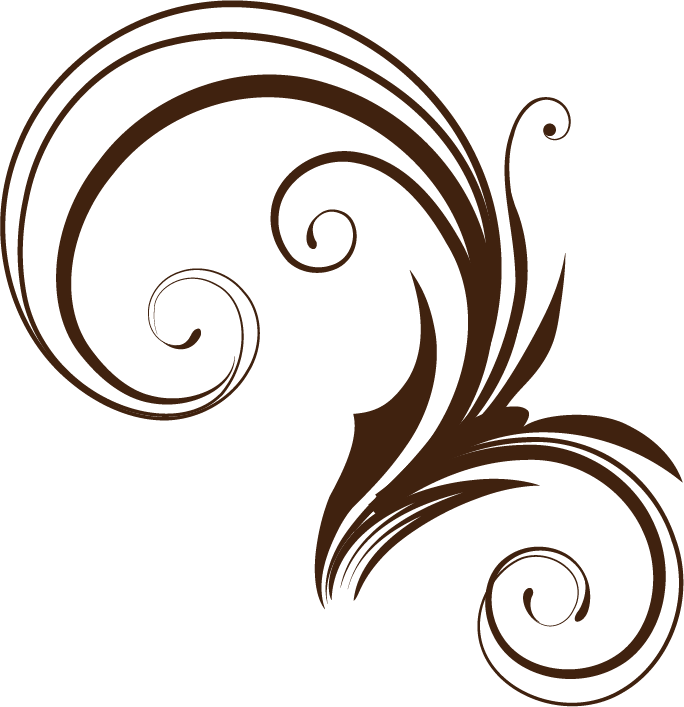 A Brown Swirly Design On A Black Background
