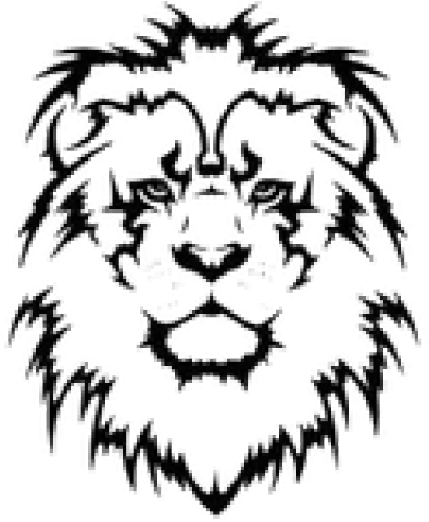A Black And White Image Of A Lion