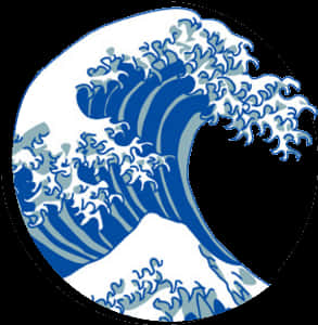 A Blue And White Wave