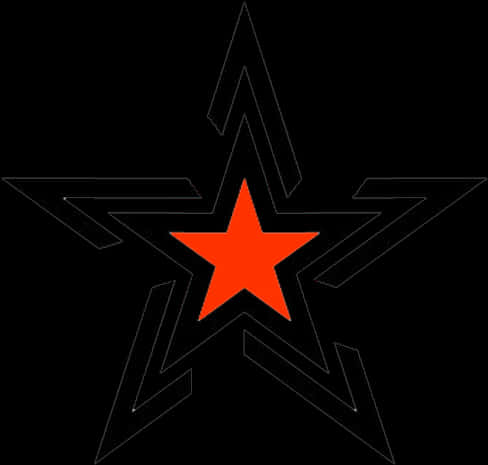 A Star With A Red Star In The Middle