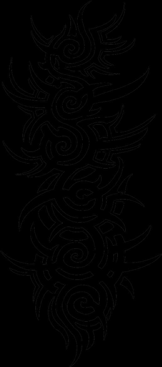 A Black Background With Swirls