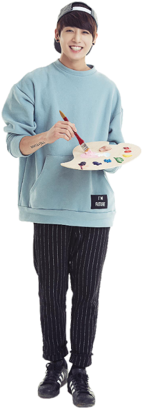 A Person Holding A Paint Brush And A Palette
