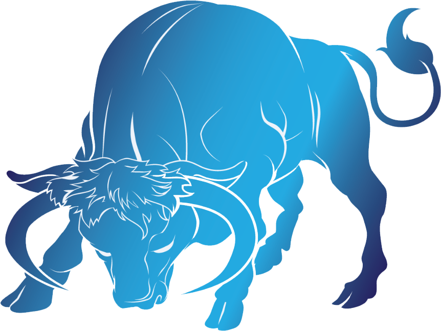 A Blue Bull With Horns