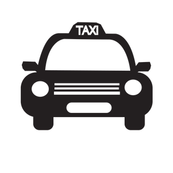 A Black Taxi Car With A Black Background